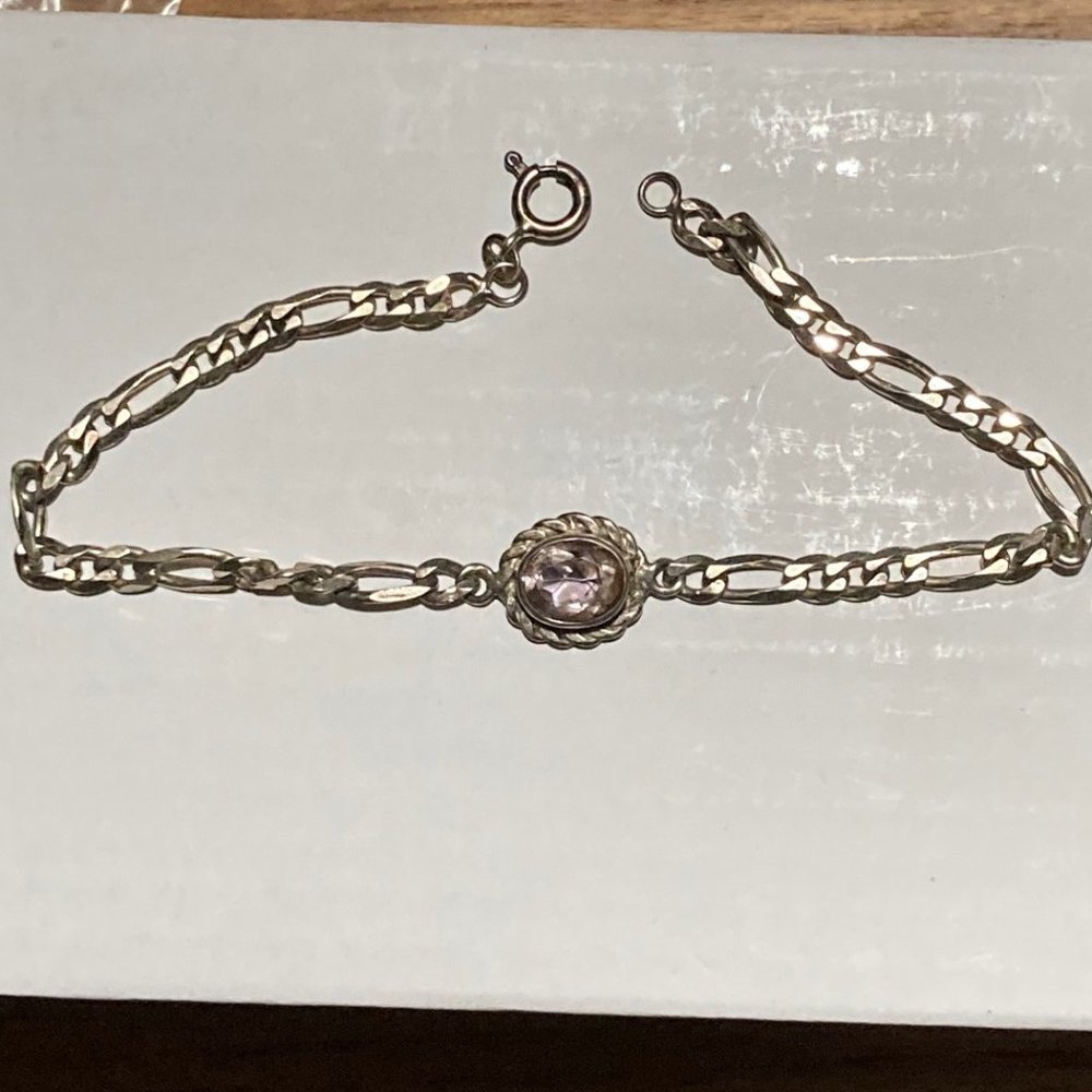 Sterling amethyst bracelet